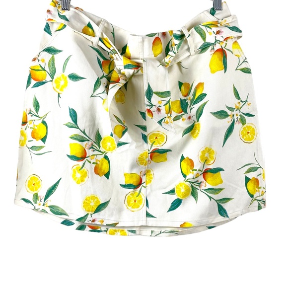Ophelia Roe Dresses & Skirts - Ophelia Roe Lemon Print Belted Denim Skirt Plus Size 20
